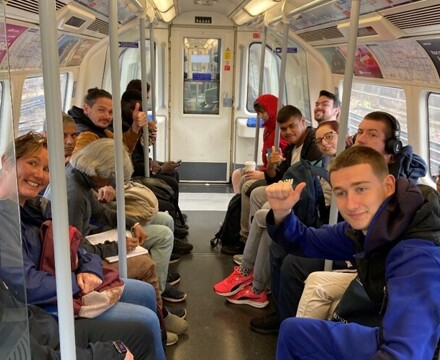 Students on underground
